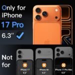 JETech Camera Lens Protector for iPhone 17 Pro, Orange, 1-Pack - Image 2