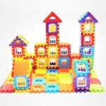TODDLER'S BUDDY Building Blocks House Construction Set, Interlocking Educational Toy, Multi-Colour Blocks (Big House Block, 52) (40blocks+12window) - Image 2