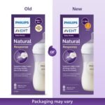 Philips Avent Natural Baby Plastic Feeding Bottle | No.1 Brand Recommended by Moms Worldwide | Ideal for 3-6 months+| Natural Response Technology Mimics Breastfeeding | Uniquely Designed Nipple releases milk only when baby drinks | Pack of 1 | SCY903/01 - Image 2
