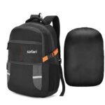 Safari Omega spacious/large laptop backpack with Raincover, college bag, travel bag for men and women, Black, 30 Litre - Image 3