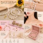 Vinskep Friendship Bracelet Making Kit for Kids - Premium Colorful Beads Jewelry Making Set with Alphabet Beads, Decorative Charms, Elastic Cord & Accessories for DIY Arts & Crafts (Gold Kit) - Image 6