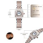 Carlton London Women Chloe Analog Watch Gift Set, Square Dial, Stainless Steel Strap, Quartz Movement, Square Dial, Silver Tone Strap, 30M Water Resistant, Casual Wear | - Image 6