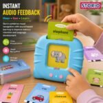 Storio Montessori Talking Flash Cards for Kids 2-5 Years | Rechargeable Educational Learning Toy for Toddlers | Cognitive Language Skills Builder for Boys & Girls | Sound Flashcard Device for Babies - Image 3