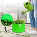 Anandi Green's HDPE UV-Protected 260 GSM Round Green Colour Plant Bags Suitable for Terrace and Vegetable Gardening 9X6 Inch Pack of 10 - Image 4