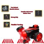 Gooyo DB2069 360° Rotating & Rolling Stunt Car Toy with Demo Functions | Spin, Stunt, Flip Functions | Remote Control Stunt Car Toy for Kids | Red | in-Built Battery | Gift Box Packaging - Image 5