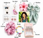 Girls Fashion Accessories teues Gift Hamper Box | Korean Style Jewellery, Hair Bow, Scrunchie, Bracelet, Earrings, Nail Tips & Cute Accessories Combo for Women & Girls - Image 2