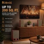 OBAGE Newly Launched Premier-6 2.1 Home Theatre System | 140W Output | 6.5" Woofer & Dual 3" Drivers in Each Satellite | Bluetooth 6.0, Digital Bass, Mid & Treble Control | Deep Bass Sound - Image 5