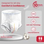 AGEasy (Max Group) Unisex Adult Diaper Pants | M (Waist 24-45 inches) | 30 Units | Overnight Leak Protection | Wetness Indicator | Odour Lock | Anti-Bacterial | Skin Friendly - Image 6