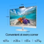 HP AIO, 13th Gen Intel Core i3-1315U,(8GB DDR4,512GB SSD) 300 nits, Anti-Glare, 23.8inch(60.5cm) FHD, Win11, M365, Office24, Shell White, 5.27kg, FHD IR Camera w/Privacy Shutter, 24-cr0905in/cr0550in - Image 6