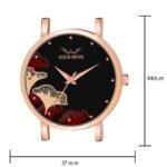 LOUIS DEVIN Rose Gold Plated Mesh Chain Analog Wrist Watch for Women (Black/Blue/Rose Gold Dial) | RG162 - Image 4