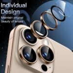 JETech Camera Lens Protector for iPhone 16 Pro/16 Pro Max, Desert Titanium - Image 3