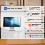Lenovo IdeaCentre AIO Intel Core i7-13620H 24" FHD (24GB RAM/1TB SSD/Win11/Microsoft 365 Basic + Office Home 2024/Wireless Charging/Wireless EOS Keyboard & Mouse,Grey) All-in-One Desktop - Image 2