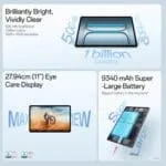 OnePlus Pad Lite, 6 GB + 128 GB, 9340mAh Battery, WiFi Tablet, Aero Blue - Image 2