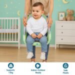 Amazon Brand - Supples Baby Swing for Kids | Non-Toxic Plastic | Indoor & Outdoor Use | Adjustable Design with Safety Belt | Age 6 Months to 4 Years | Green & Grey - Image 7
