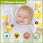 Kidology Giraffe Shaped Teether for Babies 6+ Months - BPA Free Silicone Teething Toys for Infants | Safe and Soft Chewable Toy | Freezer and Dishwasher Safe | Ideal Gift for Baby Girls & Boys - Image 7