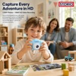 Storio Rechargeable Kids Camera Toy 3.0MP - Blue | 1080P Video Camera with 2-Inch Screen Supports 32GB with Games,Filters,Time-Lapse Educational Birthday Gift for Boys & Girls Age 3–12 - Image 3