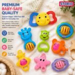 Storio Baby Products Toys 7 Pcs Rattle Set with Teathers for New Born Baby Gifts, Toy for Babies, Non-Toxic - Image 5