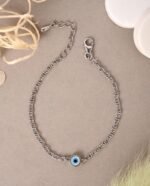 Clara 925 Silver Evil Eye Chain Adjustable Bracelet Gift for Women & Girls - Image 2