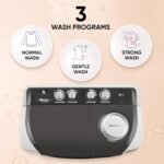 LG 7 Kg 5 Star Wind Jet Dry Semi-Automatic Top Loading Washing Machine (P7020NGAZ, Dark Gray, Rat Away Feature) - Image 3
