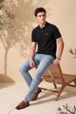 Allen Solly Men’s Polo T‑Shirt | Comfortable Rich Cotton Blend, Band Collar, Regular Fit | Stylish & Premium All Day Wear - Image 5