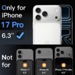 JETech Camera Lens Protector Guard for iPhone 17 Pro, Clear, 3-Pack - Image 2