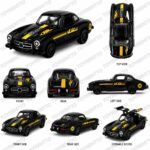 1:43 Die Cast Pull Back Car, Black Blaze Classic Sports Toy, Metal Model with Opening Doors, Vintage Racing Collectible, Miniature Vehicle Gift for Kids Boys and Adult Collectors - Image 4