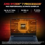 HP Smartchoice Victus, AMD Ryzen 7 7445HS, 6GB RTX 3050, 16GB DDR5(Upgradeable) 512GB SSD, 144Hz, 300 nits, 15.6''/39.6cm, Win 11, Office 24, Blue, 2.29kg, fb3134/20ax, Xbox Gamepass*, Gaming Laptop - Image 3