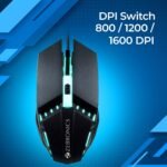 ZEBRONICS PHERO Wired Gaming Mouse with up to 1600 DPI, Rainbow LED Lights, DPI Switch, High Precision, Plug & Play, 4 Buttons - Image 2