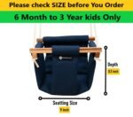 Shopoflux Swing for Kids | Baby Hanging Indoor Outdoor Jhula for Garden, Polyester, 9 Inch (6 Months to 3 Years) (Up to 25 Kg) (Blue) - Image 2