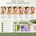 Skin Care Kit for Women – Jade Roller & Gua Sha Set, Ice Roller, Silicone Face Cleansing Brush, Acne Pimple Patches, Face Mask Brush | 6-in-1 Anti-Aging Skin Care Gift Set | Birthday Gift for Her - Image 9