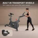 Fitkit by Cult FK8002 Spin Bike Max Weight 140 kg, Adjustable Seat, LCD Display for Fitness at Home Workouts Exercise Cycle for Home (Black) - Image 7