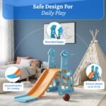 Amazon Brand – Solimo Penguin 2-in-1 Kids Slide with Basketball Hoop & Ball | Medium | Indoor & Outdoor | Safe for Boys & Girls | Age 2-3 Years | Easy Assembly | Multicolor - Image 6