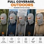 Allextreme Dryfit Full Face Mask with Enhanced UV Sun Wind & Dust Protection for Riding, Skiing, Cycling & Hiking | 9-in-1 Balaclava Helmet Liner Anti-Pollution Bandana for Men & Women Riders (Grey) - Image 4
