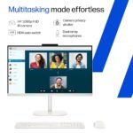 HP OmniStudio All-in-One, Intel Core 3 (i3 14th gen), (8GB DDR5, 512GB SSD) FHD, IPS, Anti-Glare, 23.8''(60.5cm), Win 11, Office 24, Cotton White, 4.98kg, Dual 3 W Speakers, FHD IR Camera, 24-cu0561in - Image 5