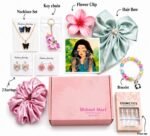 Girls Fashion Accessories teues Gift Hamper Box | Korean Style Jewellery, Hair Bow, Scrunchie, Bracelet, Earrings, Nail Tips & Cute Accessories Combo for Women & Girls - Image 5