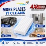 Kitchen Clean® Magic Eraser Sponge Pack of 2 | 4X Strong Stain Cleaning Remover for Walls, Kitchen, Bathroom Tiles, Glass & Shoes | Just Add Water - Image 4