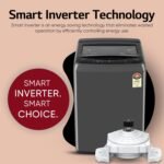 LG 7 Kg 5 Star Smart Inverter Technology Fully Automatic Top Load Washing Machine (T70VBMB1Z, Auto Prewash, Turbodrum, Stainless Steel drum, LED Display, Smart Diagnosis Middle Black) - Image 9