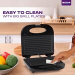 MILTON Express 800 Watt Grill Sandwich Maker | Electric Toaster Griller Sandwich Maker | Non Stick Coating Grill Plates | Power Indicators | 1 Year Warranty | Black - Image 7