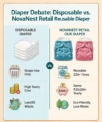 Reusable Cloth Diaper for Babies | Washable Baby Cloth Diaper with Absorbent Insert | Leak Proof Adjustable Free Size Pocket Diaper 3M -3Years | Eco Friendly Reusable Baby Diaper (2, Blue Pink, One Size) - Image 4