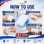 Kitchen Clean® Magic Eraser Sponge Pack of 2 | 4X Strong Stain Cleaning Remover for Walls, Kitchen, Bathroom Tiles, Glass & Shoes | Just Add Water - Image 3