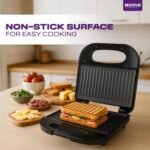MILTON Express 800 Watt Grill Sandwich Maker | Electric Toaster Griller Sandwich Maker | Non Stick Coating Grill Plates | Power Indicators | 1 Year Warranty | Black - Image 4