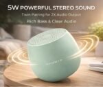 HAMMER Drop X1 5W Bluetooth Speaker with Twin Pairing, Bluetooth v6.0, 32 Hours Playtime, 52mm Drivers (Green) - Image 8