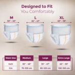 Karein Comfort Adult Diaper Pant XL Size, Extra Large, Waist (100-150 cm 40"-59"), 10 Unit, Long Protection Hour, Unisex, Quick & Even Absorption, Leakproof, Odour Control, Wetness Indicator - Image 6