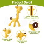 Kidology Giraffe Shaped Teether for Babies 6+ Months - BPA Free Silicone Teething Toys for Infants | Safe and Soft Chewable Toy | Freezer and Dishwasher Safe | Ideal Gift for Baby Girls & Boys - Image 3
