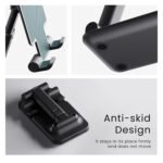 Ambrane Multipurpose Tabletop Mobile Stand | Adjustable Angle & Height| Universal Holder for iPhone, Samsung, OnePlus & All Smartphones | Portable, Anti-Skid | for Home, Office, Bed & Gifting (Black) - Image 4