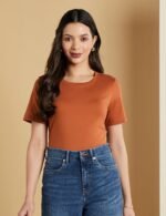 Symbol Premium Women's Super Soft Cotton Round Neck Solid T-Shirt (Stylish | Regular Fit) (Available in Plus Sizes) - Image 8