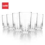 CELLO Glaze Glass Set of 6 Pcs 180ml, Transparent | Freezer & Fridge Safe, Leadfree Dishwasher Safe Toughened Crystal Clear Glasses Set For Drinking Water Juice Milk Cocktail Mocktail Coldrinks & Soda - Image 7