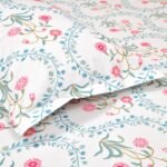 haus & kinder Double Bed Floral Bedsheet with 2 Pillow Covers| 90x100 Inches |186 TC Queen Size Cotton Bed Sheet Breathable | Soft | Pink Blossom - Image 3