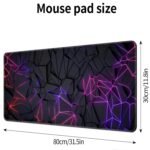 Large Desk Mouse Mat, Extended Gaming, Office Keyboard Pad, Waterproof Non-Slip Surface, Stitched Edge Anti-Fray Thick Fabric Rubber Base Mat for Home Laptop Study or Work Setup (Gaming) - Image 2