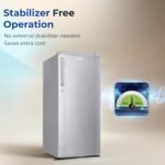 Haier 165 L 1 Star Direct Cool Single Door Refrigerator with Diamond Edge Freezing Technology, Easy Clean Back, Large Vegetable Box (HED-171MSA-P, Moon Silver, 2026 Model) - Image 4